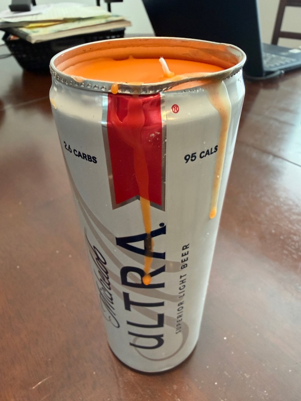 Michelob ULTRA Candle – Orange Wax in Can